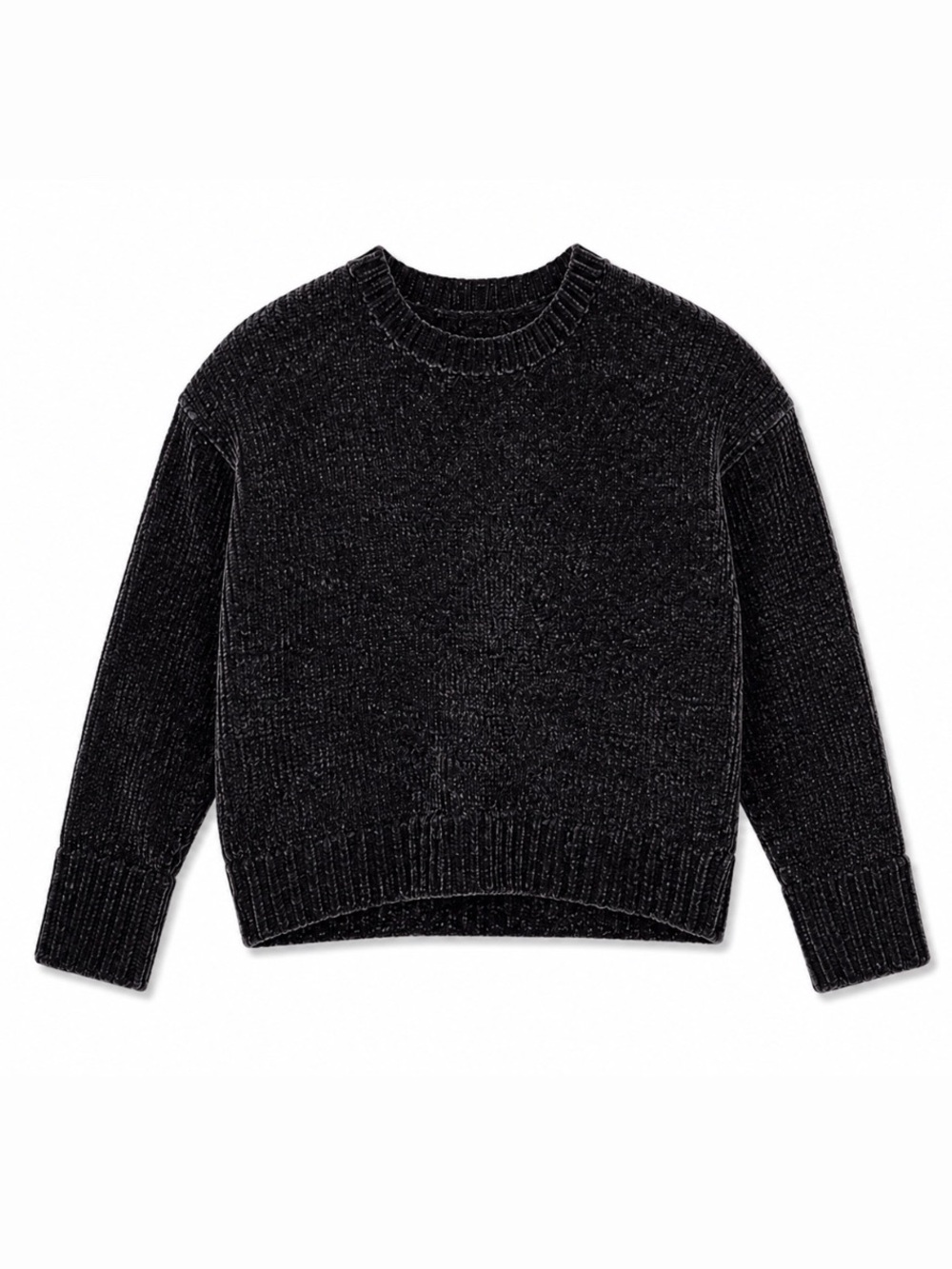 GAP Chenille Dark Charcoal Crewneck Sweater, Size XS